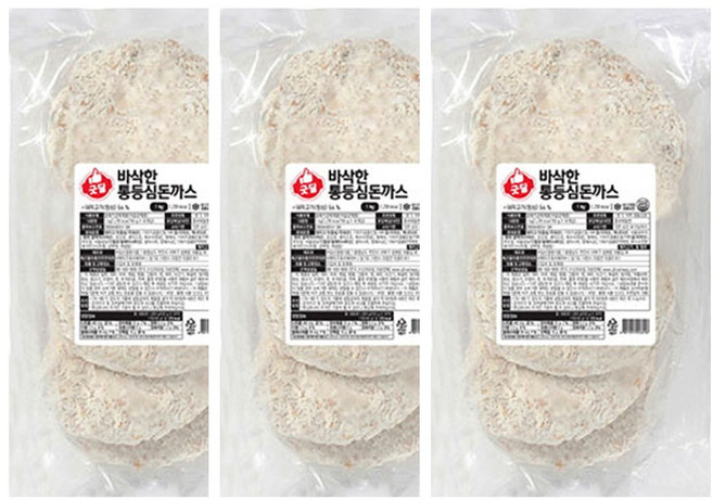 굿딜 바삭한 통 등심돈까스 1Kg x 3개