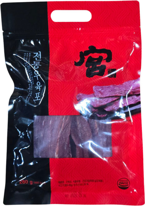 견우푸드 궁 우육포, 280g, 1개