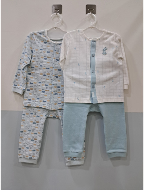 압소바 봄 가을 무형광인증 순면 100% 구름 토끼 내의 AWC-103Z3