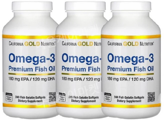 3개 캘리포니아골드 프리미엄오메가3 오메가쓰리 오메가3 OMEGA3 피쉬오일 FISHOIL 240정 - 쿠팡