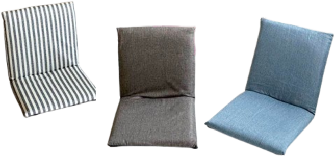 바닥쿠션의자 편한 등받이 좌식의자 접이식 각도조절, 블루, 1개