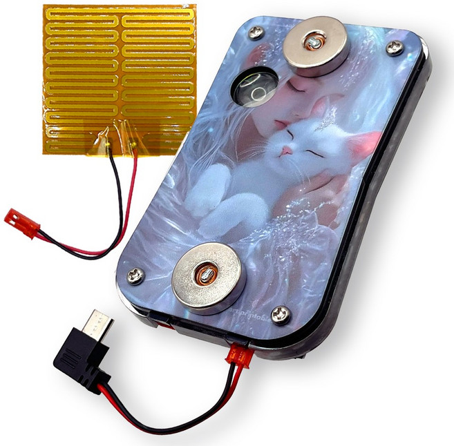 오토바이 LED 플래시 자석 무선충전 패드 열선 패드 포함 I HMT-02 I 하나플러스샵, USB-C 타입, 5 - 용