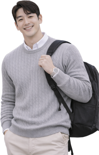 YEON HOME 남성 모달 니트 긴팔 스탠다드 꽈배기