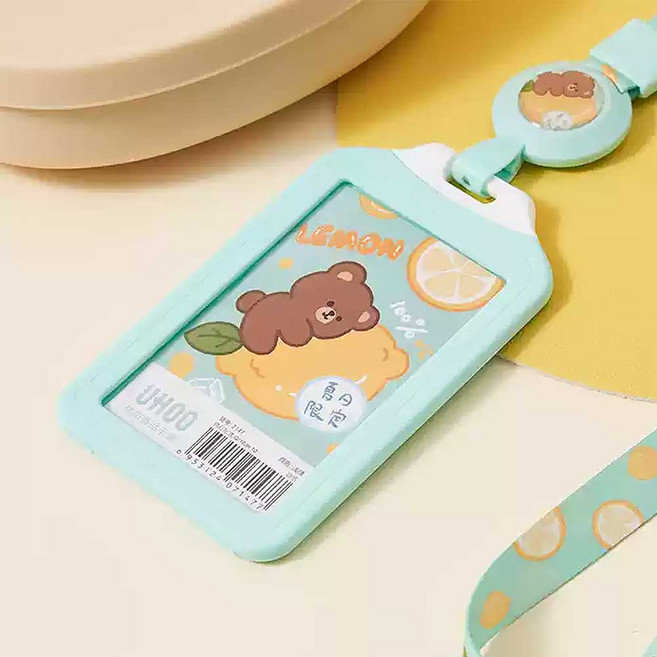 캐릭터 어린이 사원증케이스 카드케이스 릴홀더 세트