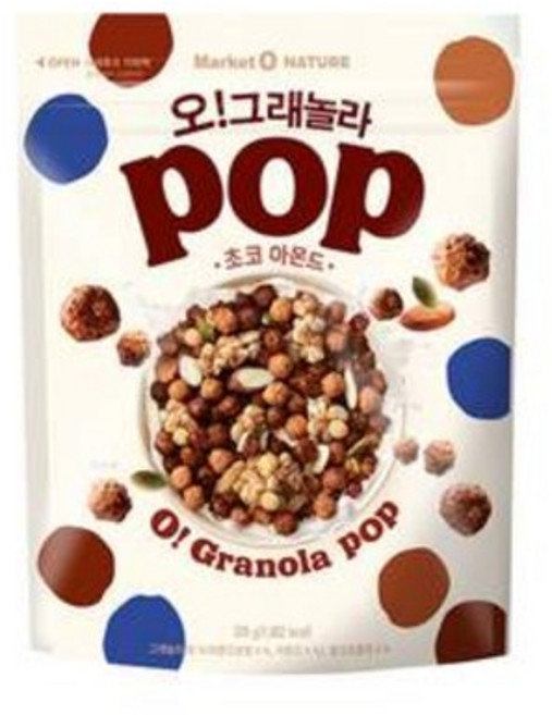 마켓오네이처 오 그래놀라 팝 초코아몬드 시리얼, 370g, 2개
