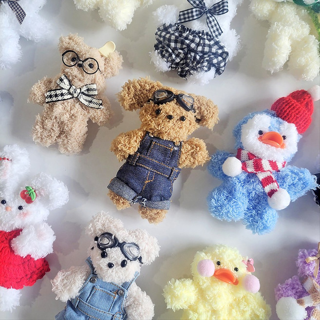 [24종] 모루인형 만들기 DIY 키트, 1개, 06번-2 진청 멜빵고글세트