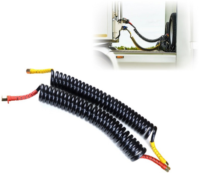 볼보 스카니아 만 벤츠 트럭 에어호스 테라호스 돼지꼬리 트레일러 추레라, 빨강