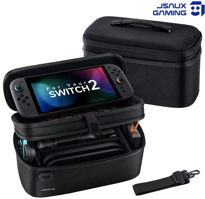 닌텐도 스위치2 케이스 파우치 JSAUX 올인원 수납 가방, 1개