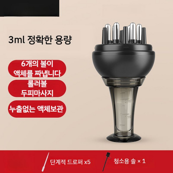 탈모약 도포기 미녹실 마이녹실호환 투입 두피 케어 헤어토닉 어플리케이터 1ml, 3ml