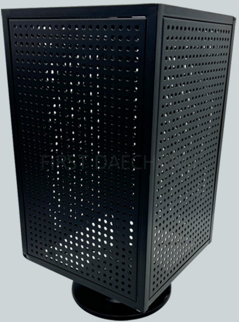 타공 사각 회전 미니 진열대 악세사리 네일샵 진열 소품 걸이 철제 철판 자석 트롤리, 블랙, 1단