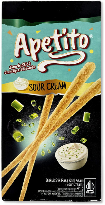 인도네시아 아페티토 샤워크림맛 스낵, 1개, 41g