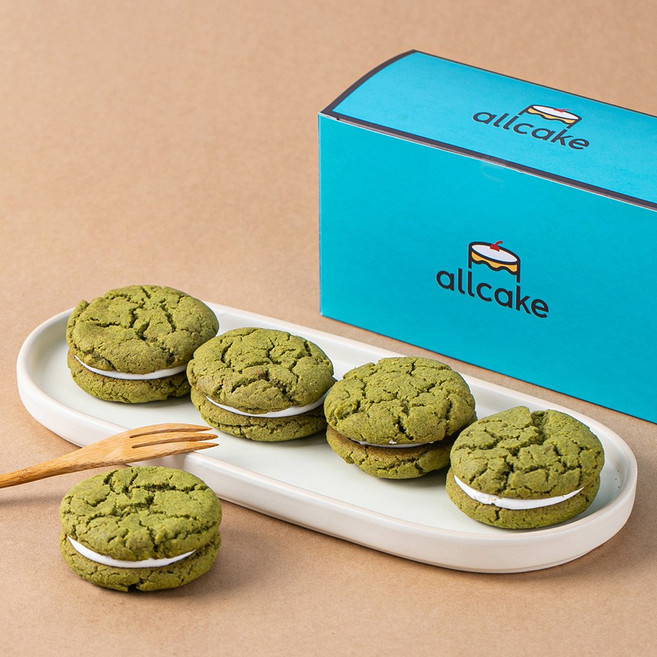 가배상점 녹차 마시멜로 수제 쿠키 40g 5개입 답례품 선물용 답례품 디저트 다이어터, 1개