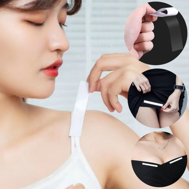 오너백 노출방지 옷 고정 테이프, 100개, 투명