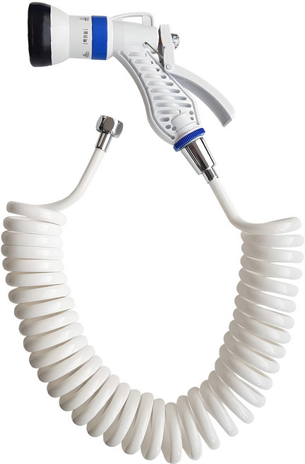 만능삼촌 베란다 욕실 청소건 다기능분사기 5m코일호스, 1개, 혼합색상