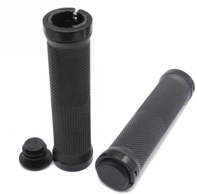 락모터스 전동킥보드 자전거 컬러 고무 핸들 그립 손잡이 인조가죽 핸들그립 악세사리 부품 튜닝 용품, 블랙