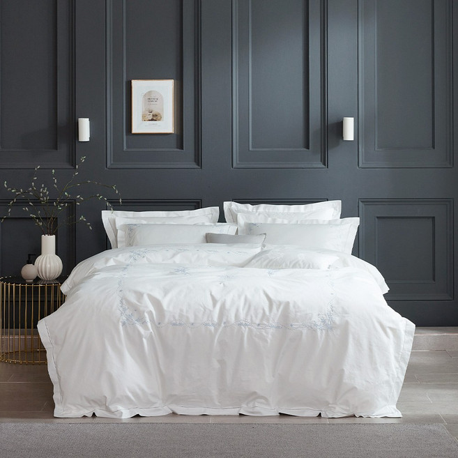 구스온 폴란드 구스70 여름간절기사계절 호텔 이불+베개+프리미엄 손자수 커버 4종 웨딩 세미 패키지