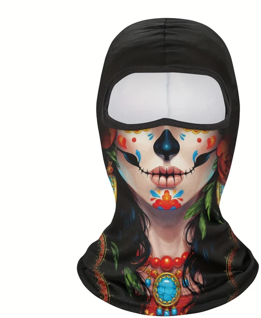 1pc Balaclava 페이스 마스크 광대 유령 해골 통기성 방풍 여름 Sprin 용 UV 태양 먼지 보호 풀 커버, 01 5