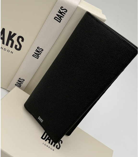 닥스 남성용 시그니처 천연 소가죽 슬림 장지갑(선물 포장 패키지)