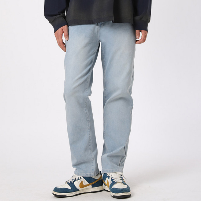 남자 스판 히든 밴딩 스탠다드핏 일자 청바지 빅사이즈 6컬러
