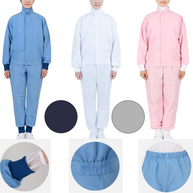 HACCP 땀흡수 건조 쾌적착용 쿨에버 식품 위생복 제빵공장 급식실 조리복, 30, 바지 네이비