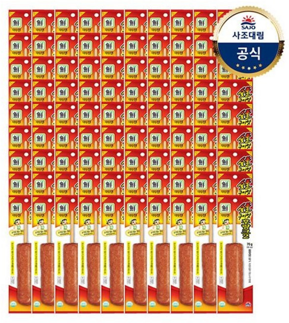 사조대림 대림냉장 숯불구이맛후랑크70g x90개 간식 대용량, 70g, 90개