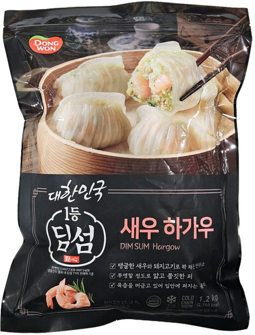 동원 딤섬 새우하가우, 1.2kg, 1개