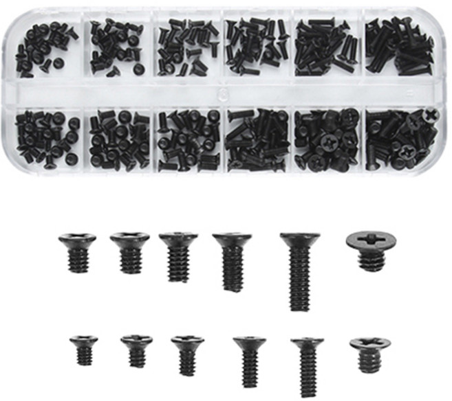 HANSUWI 컴퓨터 나사 240개입 노트북 pc 조립 부품 M2 M2.5 M3, 1세트