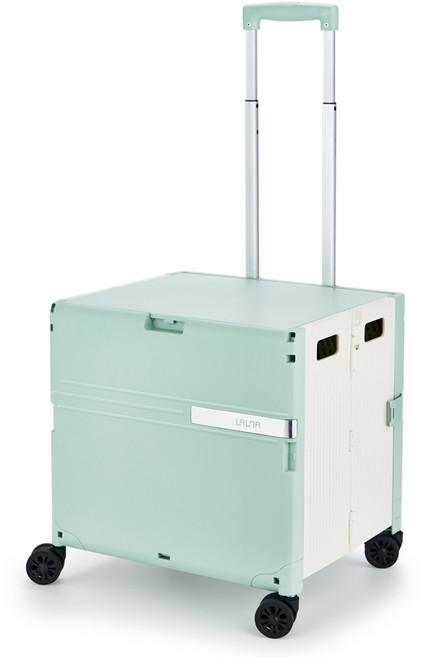 랄라 360도 4바퀴 접이식카트 L 뚜껑일체형, 360도 랄라폴딩카트 L사이즈(베이비민트크림)), 1개