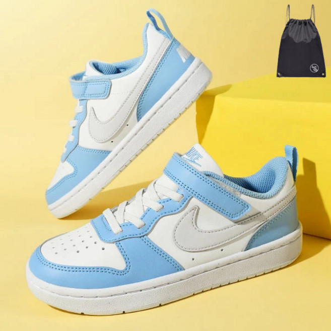 나이키 국내정품 코트버로우 로우 스카이블루 주니어 여성운동화 (PG신발가방세트)