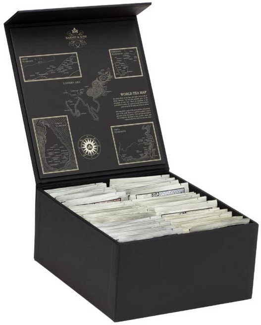 Harney & Sons Heritage Wrapped 향 주머니 티 체스트 샘플러 36개의 포장된 향 주머니