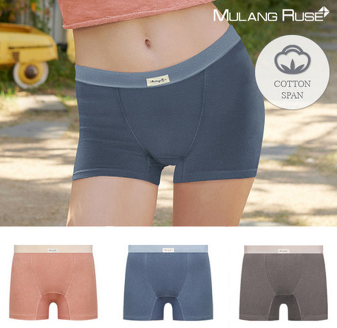 3매 순면 여성드로즈 면팬티 여자 사각팬티 학생팬티