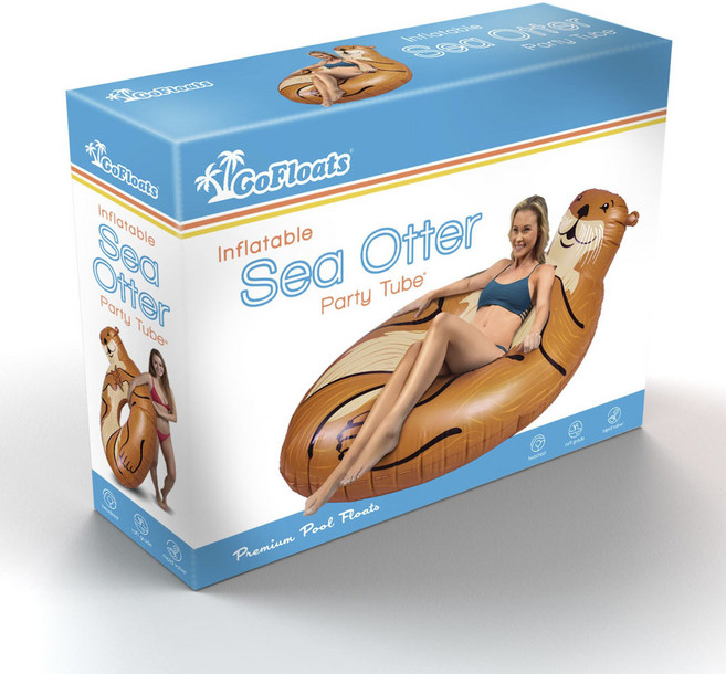 고플로츠 인플레이터블 파티 성인용 튜브, 1개, Sea Otter