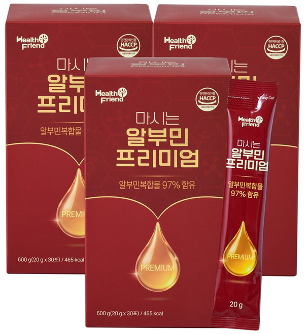 헬스프랜드 마시는 알부민 프리미엄 30p, 3개, 600g