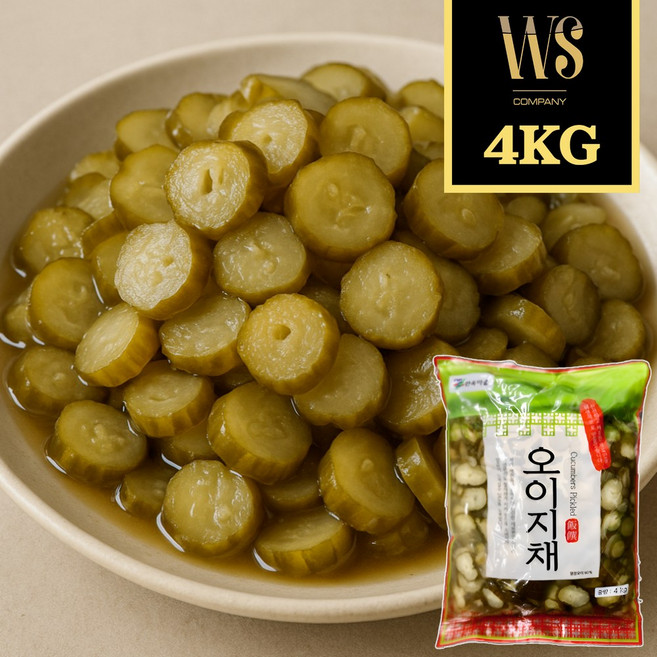 [옛한옥] 오이지채 4kg 가정용 대용량 업소용 박스포장, 1개