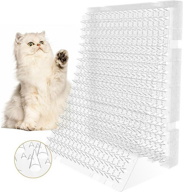 고양이 방지 가시 패드 고양이 강아지 기피 방호 매트 반려동물 퇴치 트레이닝 매트, 2개, 투명