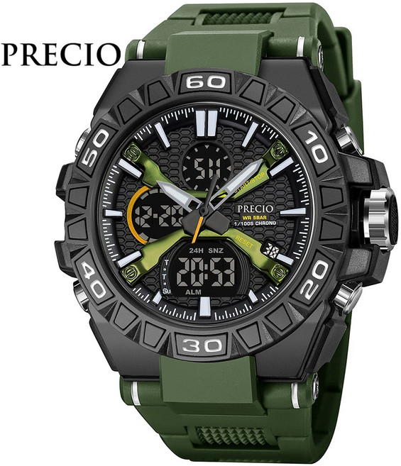 프레시오 군인군용군대 방수남성용디지털 전자손목시계P2407-AG