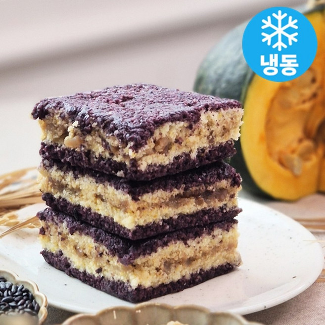 떡공방형제 호박떡 개별포장 식사대용 냉동떡 흑미단호박, 5개, 70g