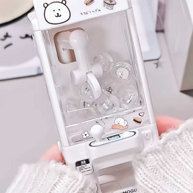 미니인형뽑기기계 초미니 캡슐 문방구 사탕 키덜트, 1개, 상세페이지 참고, 미니 뽑기 기계 (스티커 미포함)