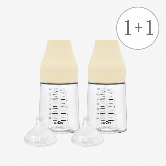 스펙트라 올셋 PA 젖병 160ml[S젖꼭지]/260ml[노꼭지], 파우더핑크, 160ml, 2개