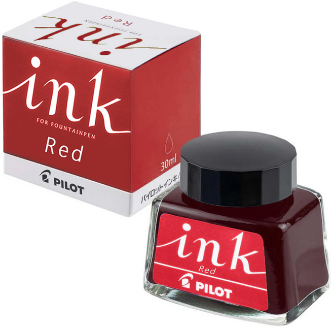 PILOT 만년필 병잉크 30ml, 1개, 레드 (PILOT 병잉크 30ml)