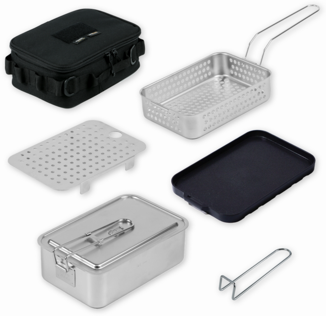 키녹스 반합 조리 패키지 세트, 블랙(기어백), 1세트