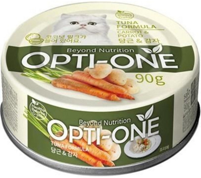OPTI-ONE 歐力 BOOST 化毛主食貓罐 90g (24罐組) 韓國貓罐, 1個, 鮪魚,馬鈴薯