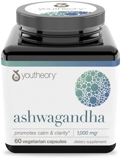 Youtheory 南非醉茄素食膠囊 1000mg, 60顆, 1罐