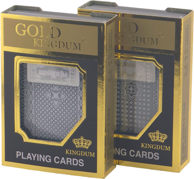 GOLD KINGDUM 포커카드, 2개, 혼합색상