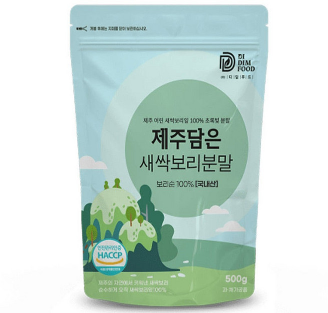 HACCP 제주담은 새싹보리분말 500g 보리순 싹 100%, 6개