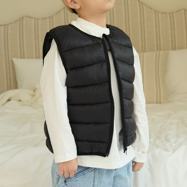 태르태르 유아동 가벼운 경량 패딩조끼 4컬러