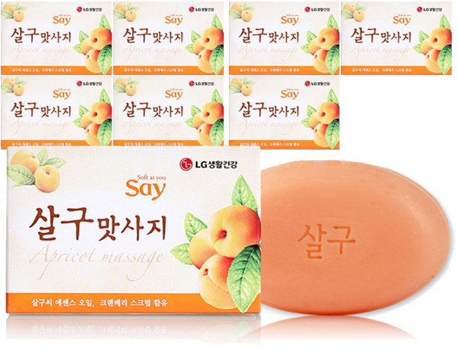 세이 살구맛사지 비누 90g x 8개 세안 세수 목욕 비누