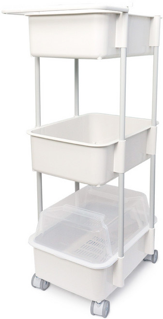 플라팜 국민 기저귀정리함 이동식트롤리 코코맘 2세대, 1세트, 아이보리