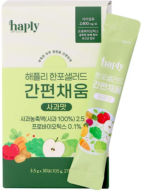 해플리 본사 해플리 한포샐러드 간편채움, 1박스, 30회분 - 쿠팡