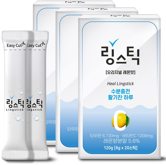 링스틱 레몬맛 수분충전, 120g, 4개